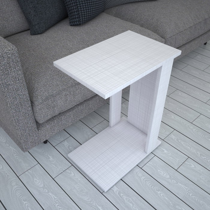 Hanah Home Mesa Auxiliar Blanco Tablero Partículas Melamina 30x61x43cm
